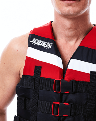 4 Buckle Vest Red JOBE, 244817572, JOBE 244817572, Men's safety vest, women's safety vest, Waistcoat, Life jacket, Water vest, safety vest, unisex safety vest, Watervest unisex