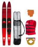 Allegre 59" Combo Skis Red Package JOBE, Allegre 59" Combo Waterski Package Red JOBE, JOBE 208818001, 208818001, Воднолыжный комплект, Воднолыжный комплект Jobe, Водные лыжи, водные лыжи Jobe, Water Ski, Water Ski Package, Водные лыжи для новичков, лыжи для среднего уровня, лыжи для среднего уровня катания, лыжи комбо, лыжный слалом, начальный уровень
