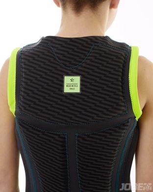 Reversible Comp Vest Zipper Teal Blue|Silver Grey Youth JOBE, 554018008, JOBE 554018008, youth safety vest, kid's safety vest, Waistcoat, Life jacket, Water vest, vest for kids