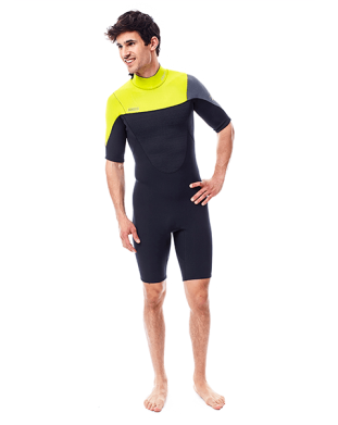 Perth Shorty 3/2mm Yellow Wetsuit Men JOBE — Гидрокостюм мужской короткий